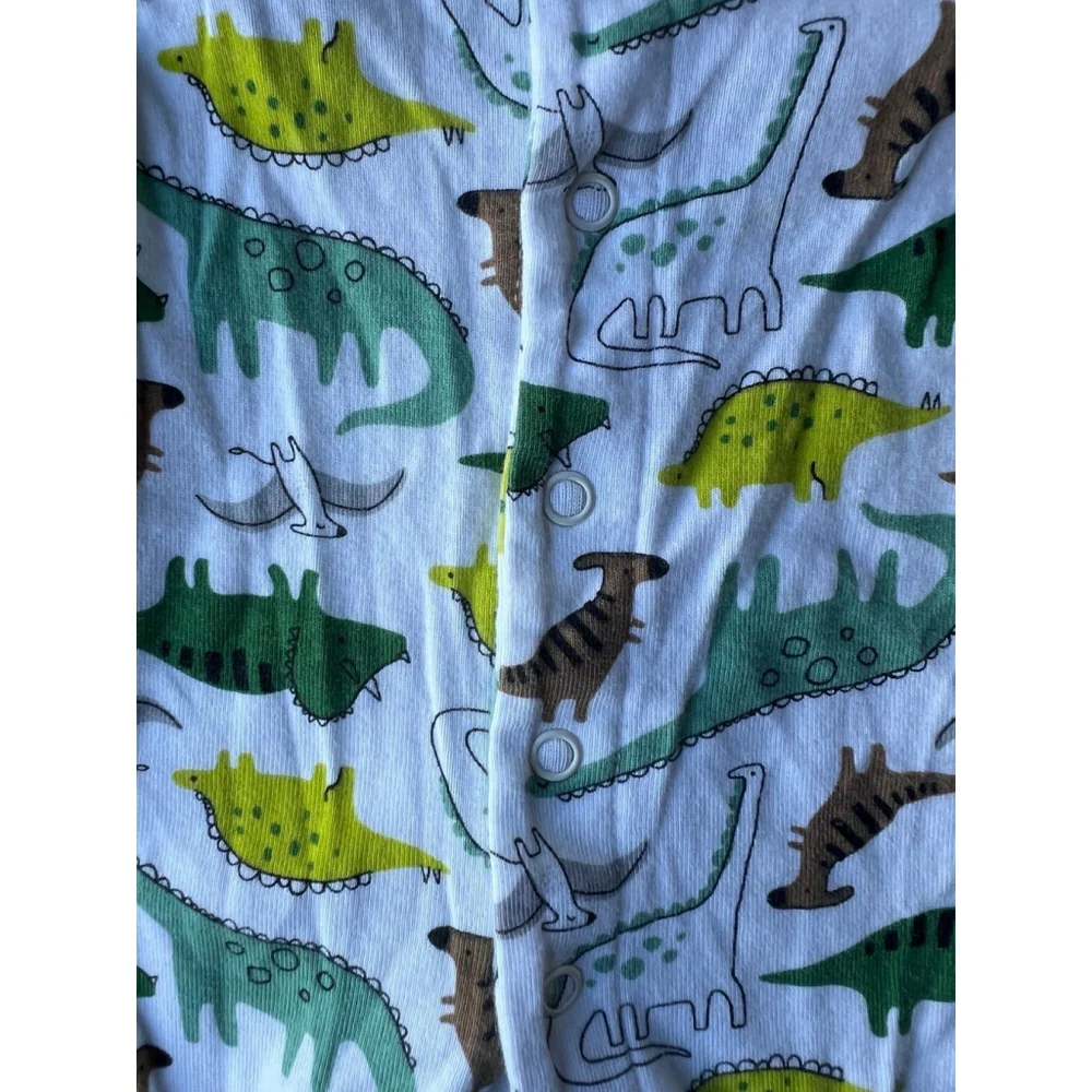Carter's Baby Boy Dinosaur Snap-Up Romper Cotton One Piece | 3M